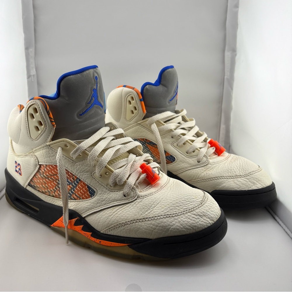 Nike Air Jordan Sneakers - White, Orange, Blue